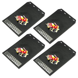 HAMILO Mudguard, Light Tiger, Mud Flap, Car, Truck, Universal Type, Set of 4 (Black)