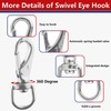 Ekunbuy Swivel Eye Snap Hooks, 304 Stainless Steel Heavy Duty