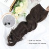 Flyroseing Body Wavy Halos Hair Extension, Natural Brown Hair Extensions,