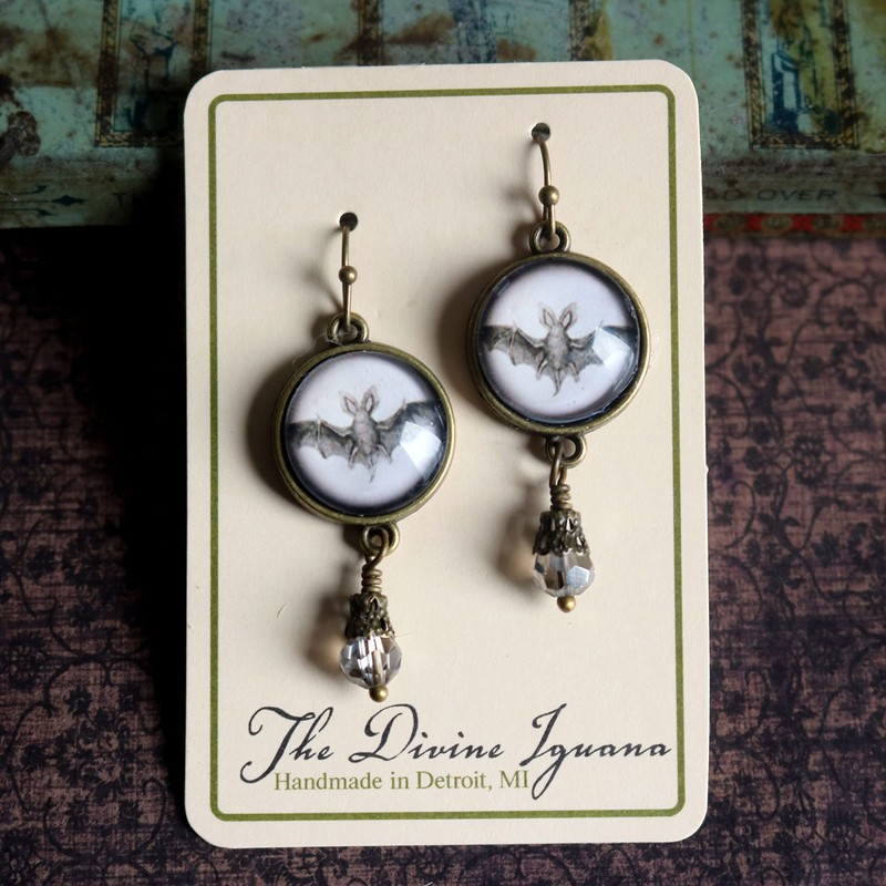 Victorian Bat Earrings