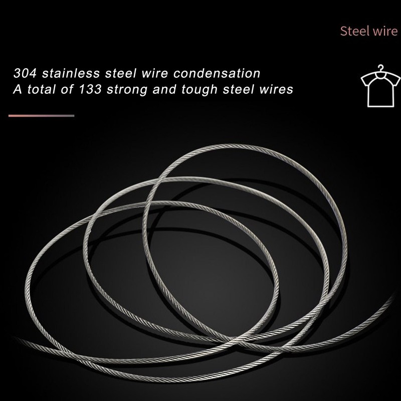 Retractable Clothesline 304 Stainless Steel Safety Auto Retraction Double Pulley