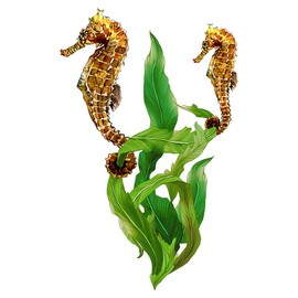 Wild Horses Porcelain Swimming Pool Mosaic (18" X 12")