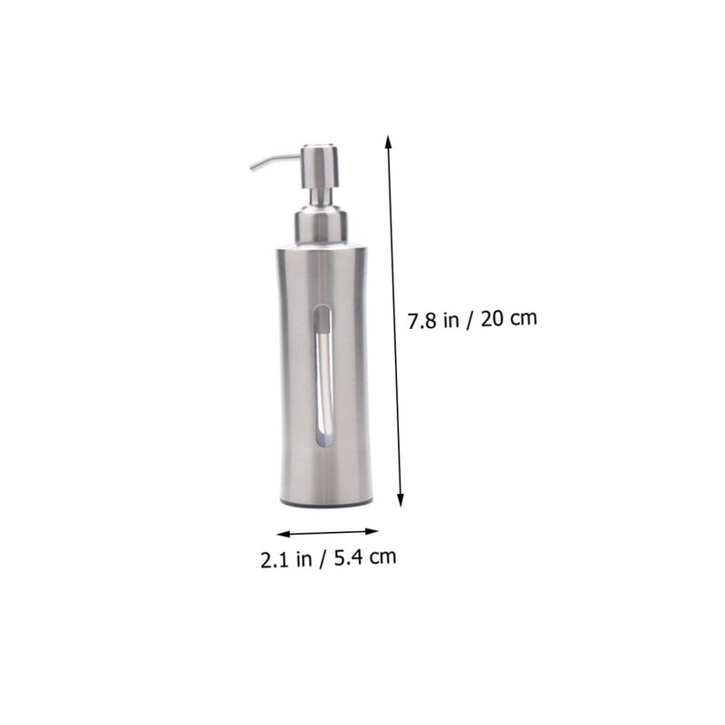 Beavorty Stainless Steel Soap Dispenser Visible Bathroom Bottle for Hand