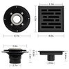 4 Inch Square Shower Floor Drain, Shower Drain Kit with