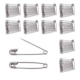 BEADNOVA Small Safety Pins Size 1 Nickel Finish Clothing Pins Safety Pins for Clothes Garment Art Craft (120pcs, 1.1 Inch, 28mm)