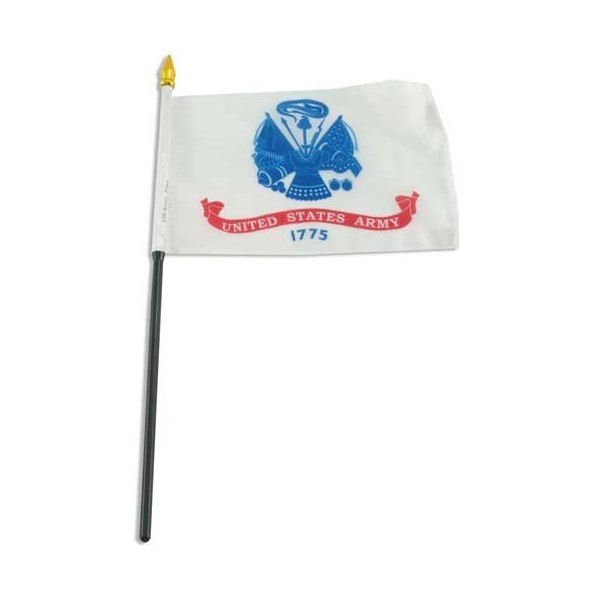 Army Flag Rayon On Staff 4 in. x 6 in.