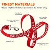 Dogline Red - Service Dog Nylon Leash Printed with Reflective