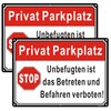 Privat Parkplatz Sign – Pack of 2, 35 x 25