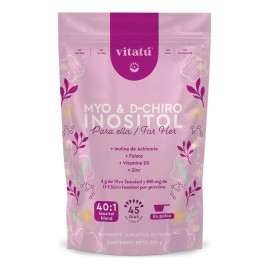 Vitat Myo Inositol  D-Chiro Inositol 401 con Folato Vitamina D3 Zinc Suplemento Alimenticio en Polvo 225 g                                            