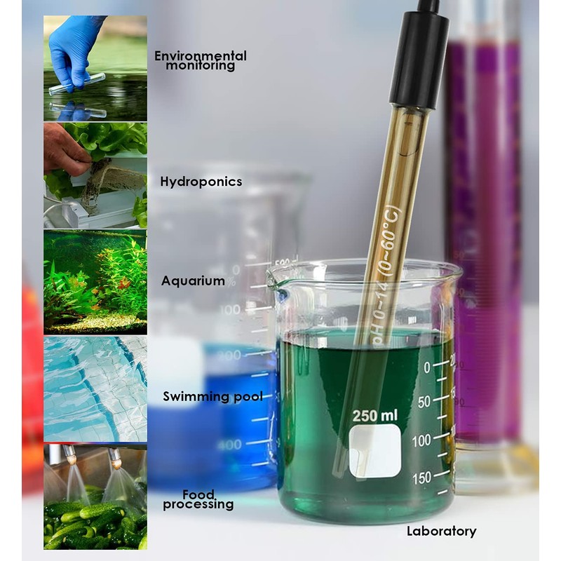 High Accuracy Combination pH Electrode for Continuous pH Monitoring, 0-14
