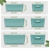Vivikivi Pack of 6 Storage Boxes, Plastic Organiser Box with