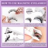 3 Pair Magnetic Eyelashes with Applicator, Reusable False Lashes with