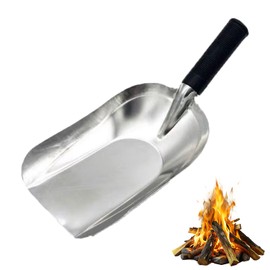 AWISEFULL Fireplace Ash Shovel for Fire Pit 14" Heat Resistant Fireplace Scoop Garden Charcoal Shovel