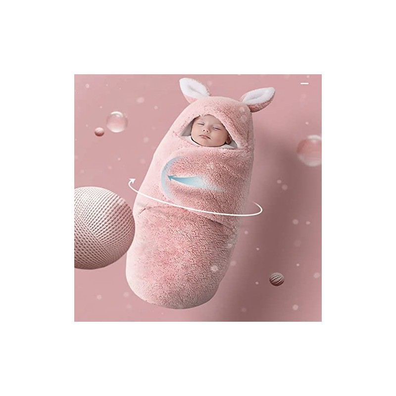 Manta de Felpa para Bebé, Saquito para Dormir, 0-3 Meses