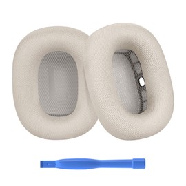 Ear Pads Replacement for AirPods Max Headphone by MMOBIEL - Mesh Fabric Ear Pad Cushions - Noise Isolation Earpads Replacement – Starlight
