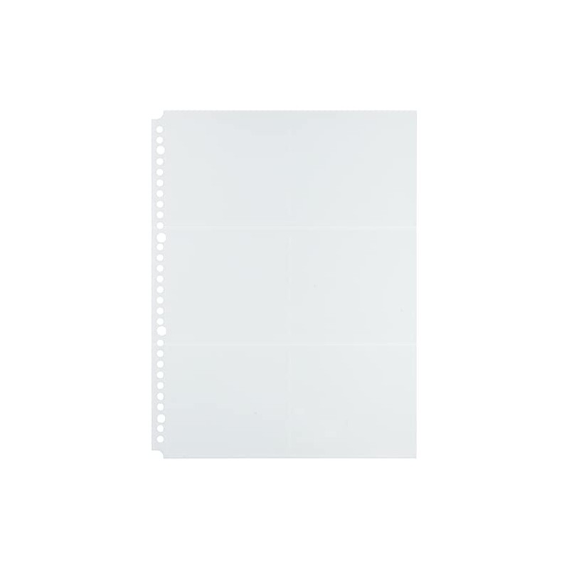Collect S-4230 Transparent Pocket Leaf A4 6 Pockets, 30 Holes,