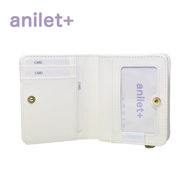 anilet + Mini Wallet, Bifold Ribbon Checker, Cat Pom Pom,
