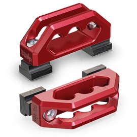RENO Bed Rail Cleats, Tie Down Anchors for Cargo Trailer Compatible with Tacoma Tundra Gladiator Pickup Truck, Replaces PT278-35160/35111/35112/35100-S1/35050-S1 PT785-35050-S1 (Aluminum, Red, 2PCS)