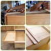 LANIAKEA 6PCS Wood Drawer Slide 16 Inches Wooden Drawer Slides