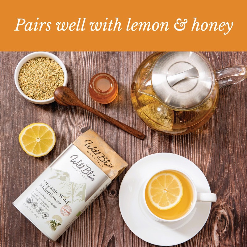 Wild Bliss Organic Elderflower Tea – Immune and Respiratory Support