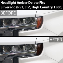Clearsurface Fits 2019+ Silverado 1500 Headlight Reflector Dark Tint Overlay Sticker Film