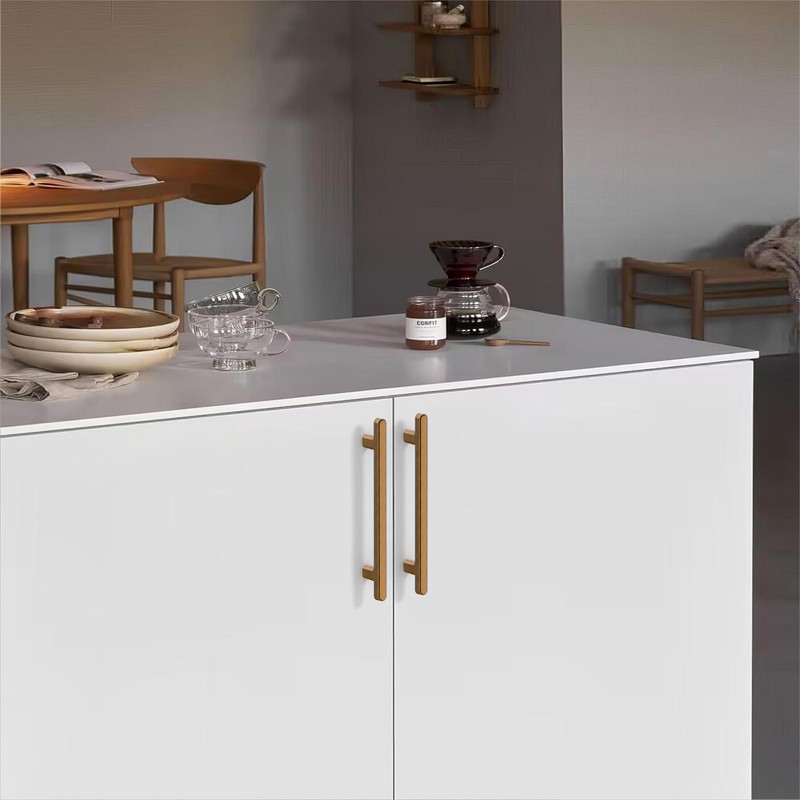 KNOKLOCK 10 Pack 5 Inch(128mm) Kitchen Cabinet Handles Antique Brass