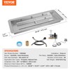 VEVOR 24 x 8 inch Drop-in Fire Pit Pan, Rectangular