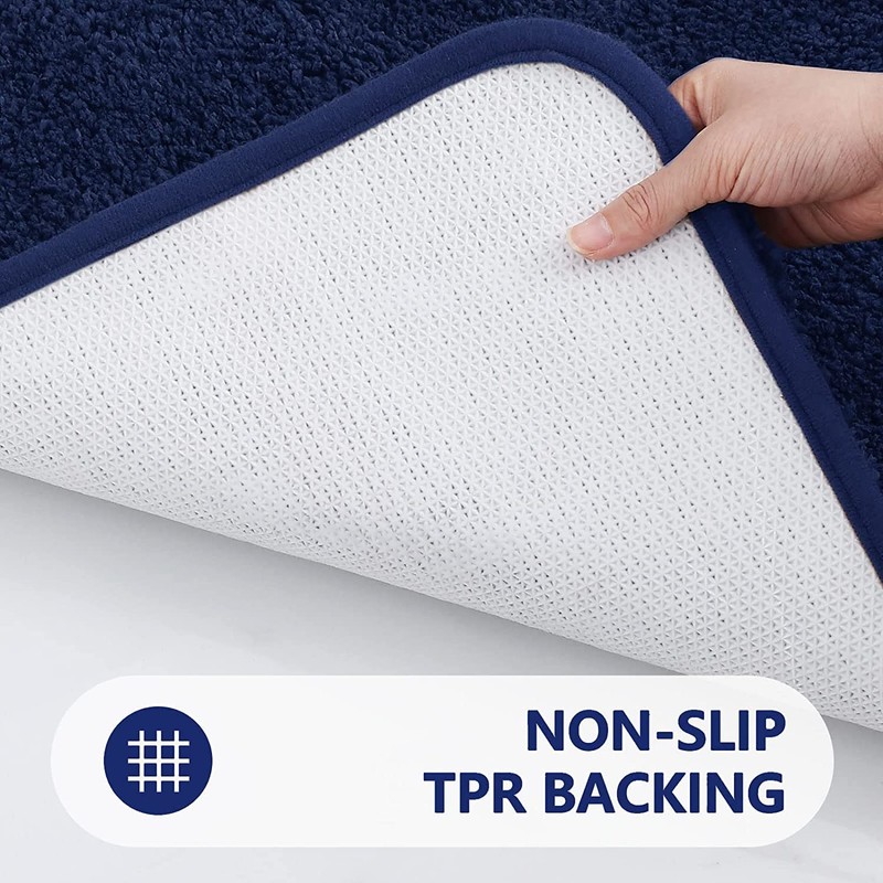 smiry U-Shape Toilet Mat, Extra Soft Pedestal Mat for Toilet,