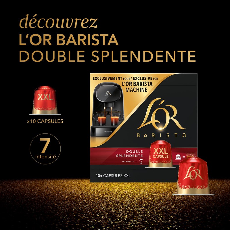L’OR BARISTA Double Splendente XXL Aluminium Coffee Capsules (5 X