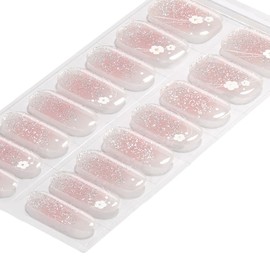 KEWUF Nagelfolie Glitter Hell Rosa Gel Nail Nagelfolien Selbstklebend Nagelsticker Uv Härtend Dekoration Nageldesign Zubehör