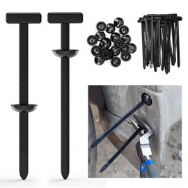 Automotive Zipper Clips - Nylon Universal Cable Tie Buckle for Car Panel Retainer Clips - 20 PCS Screw Replacement Zip Ties