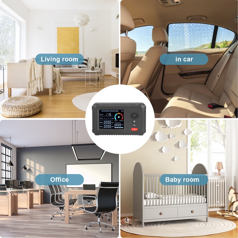 Multifunctional Air Quality Monitor Formaldehyde PM2.5 PM10 Detector for Home