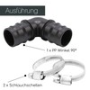 Baumaxxe PP Angle 90° with Hose Nozzle Connection + 2