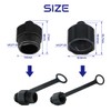 10Pcs M12 Connector Dust Cover, M12 Socket Panel Mount Dust
