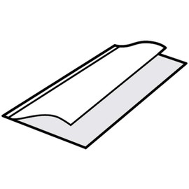 The Library Store Open Edge Adjustable Gloss Bk Jacket Covers 1.5-mil 50 Sheets (10" H x 21" L)