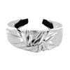 axy Wide Headband with Knot Metallic Colour – Women's Headband in Metallic Look Headband Hair Accessories HR35G (Silver)