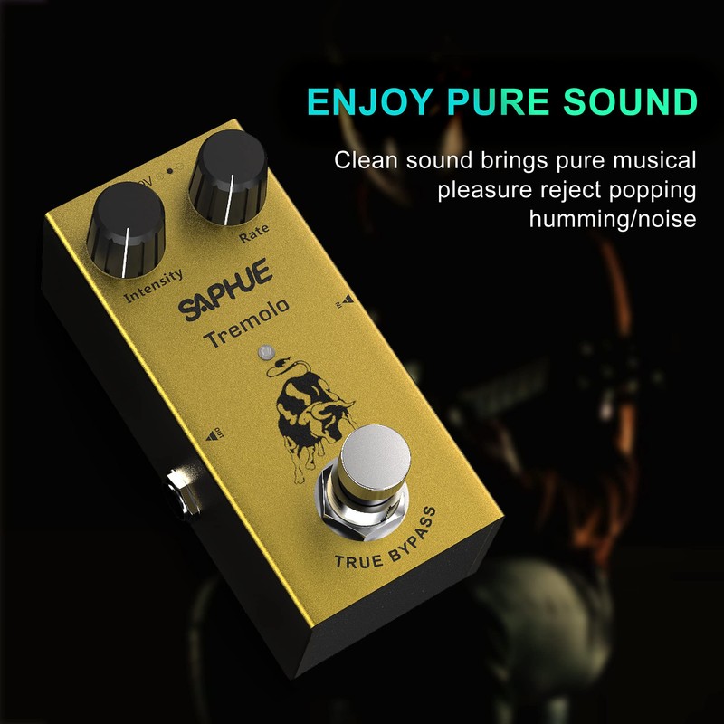 SAPHUE - Pedal de efectos de trémolo de guitarra con