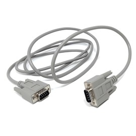 2m Serial 9-Pin Male to Male Cable (DB9 to DB9) – RS-232 Lead for Computer, Monitor, EGA & Serial Connectivity (VGA 9pin) 6.5ft