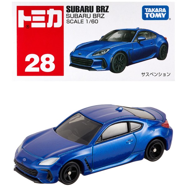 Takara Tomy Tomica No. 28 Subaru BRZ Box, Mini Car, Toy, Ages 3 and Up, Boxed, Pass Toy Safety Standards, ST Mark Certified, Tomica Takara Tomy