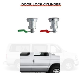 Eterpace Door Lock Cylinder & Ignition Switch Cylinder, Compatible with Ford E150/E250/E350/Ranger 1996-2008, Mountaineer 1997-2000, Replace# LC6177 + DL5886 + 597638(No Chip)