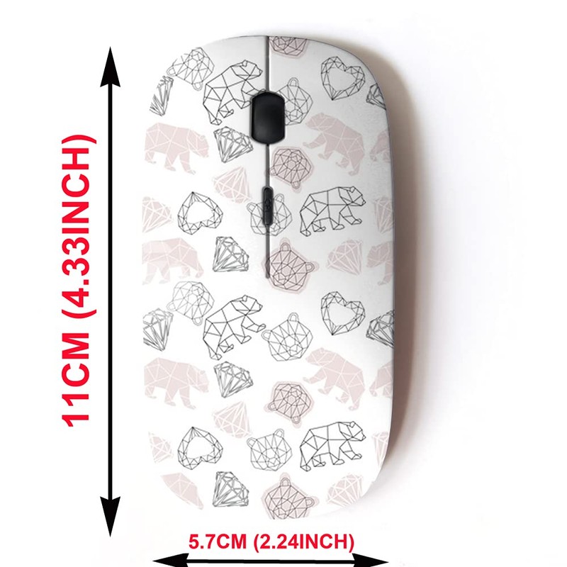 2.4G Wireless Mouse with Cute Pattern Design for All Laptops