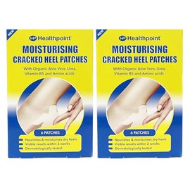 2x 6 Healthpoint Moisturising Cracked Heel Patches, Organic Aloe Vera, Vitamin B5 Patches – Bundled by Smart Cutie