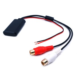 WANGCL Bluetooth Adapter Bluetooth AUX Receiver Module, Universal ABS Bluetooth AUX Receiver Module 2 RCA AUX‑IN Adapter for Car Audio