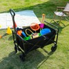 Wagon Cart Foldable Beach Wagon Large Capacity with Wheels Collapsible