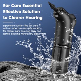 PENYUY Ear Wax Removal Kit, Electric Water Powered Ear Cleaner, Ear Irrigation Cleaner Tool, Effective Ear Wax Remover Safe Ear Irrigation Flushing System with 4 Pressure Settings, 10 Reusable Tips