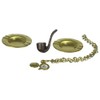 Dollhouse Miniature Smoking Set - Pipe, Watch, Ashtrays