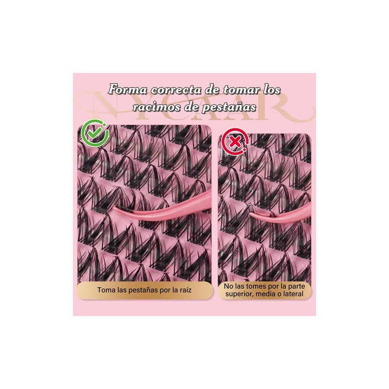 Kit Pestañas Naturales Wispy Nycaar Con Pegamento Diy