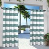 Exclusive Home Cabana Stripe Indoor/Outdoor Light Filtering Grommet Top Curtain