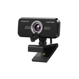 Creative Live! Cam Sync 1080p V2 Full HD Wide Angle USB Webcam with Auto Mute and Noise Reduction for Video Calling, Upgraded Built-in Dual Microphone, for Zoom, Skype