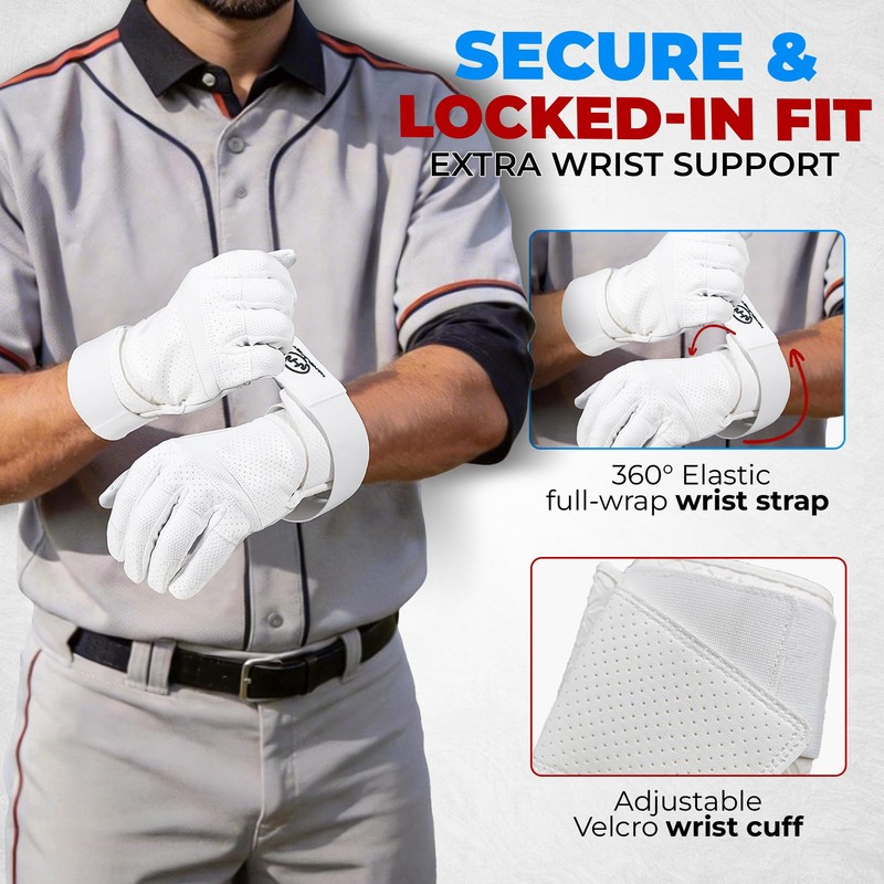HANDLANDY Baseball Batting Gloves for Men & Women, Breathable Softball